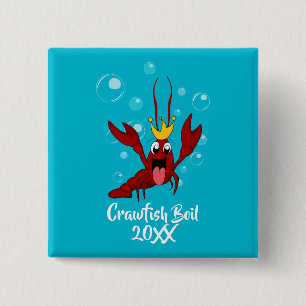 Crawfish Boil Annual Family Reunion Party 15 Cm Square Badge