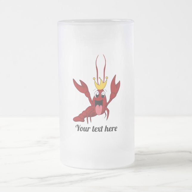 Crawfish Boil Annual Family Reunion Party Frosted Glass Beer Mug (Center)