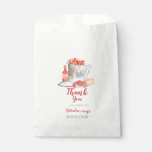Crawfish boil babyshower party favour bag
