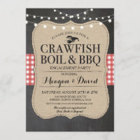 Crawfish Boil BBQ Engagement Party Shower Lobster