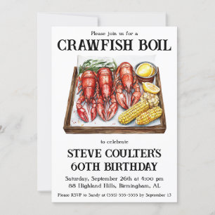 Crawfish Boil Birthday Party Invitation