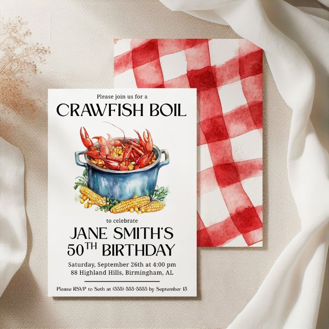 Crawfish Boil Birthday Party Invitation (Creator Uploaded)
