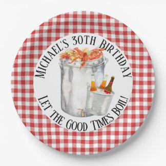 Crawfish Boil Birthday Party Plates 