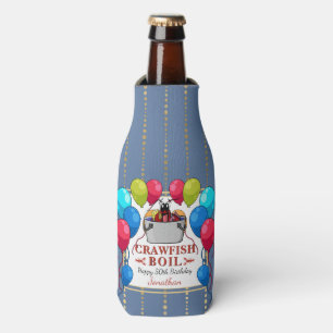 Crawfish Boil Birthday Seafood Party Bottle Cooler