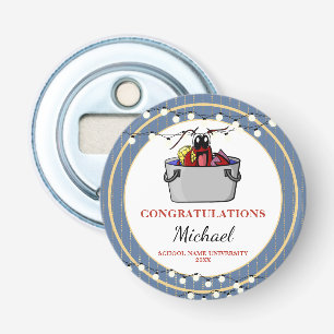 Crawfish Boil Blue Gold Graduation Party Favour Bottle Opener