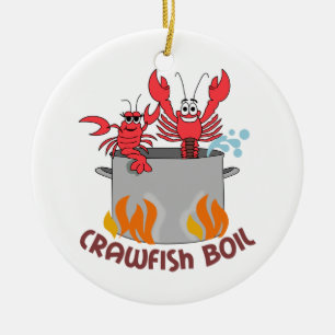 Crawfish Boil Ceramic Tree Decoration