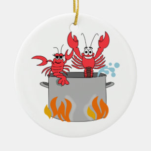 Crawfish Boil Ceramic Tree Decoration