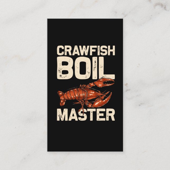 Crawfish Boil Cook Humour Seafood Foodie Business Card (Front)