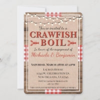 Crawfish Boil Couples Engagement Party Rustic