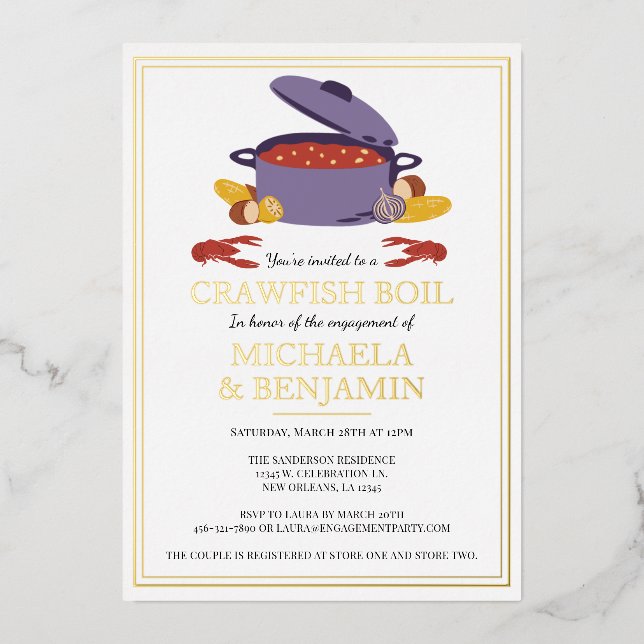 Crawfish Boil Couples Shower Engagement Party (Front)
