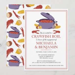 Crawfish Boil Couples Shower Engagement Party Invitation