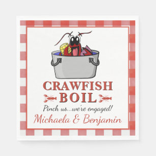 Crawfish Boil Couples Shower Engagement Party Napkin