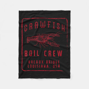 Crawfish Boil Crew Breaux Bridge Usa Crayfish Men  Fleece Blanket