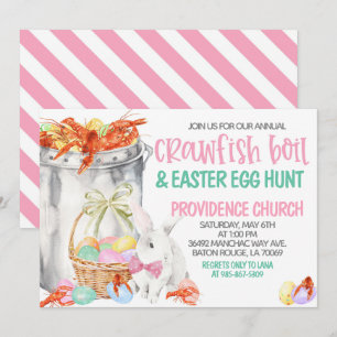 Crawfish Boil Easter Egg Hunt Invitation