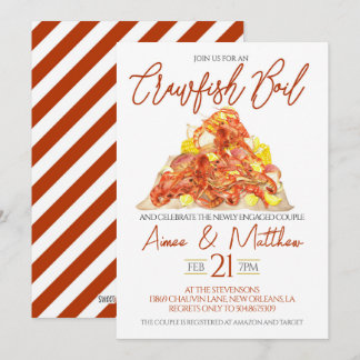 Crawfish Boil Engagement Party Invitation
