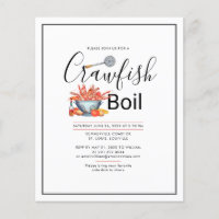 Crawfish Boil Family Cookout Reunion Invitation