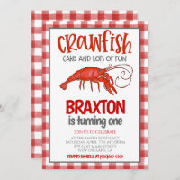 Crawfish Boil First Birthday Invitation