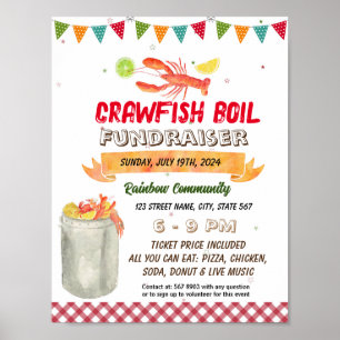 Crawfish Boil Fundraiser event template Poster