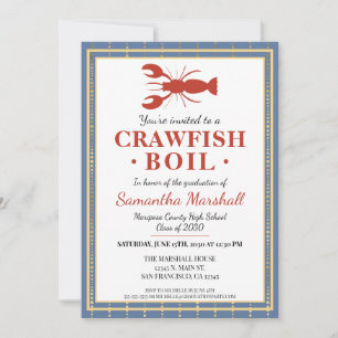 Crawfish Boil Graduation Party Invitation