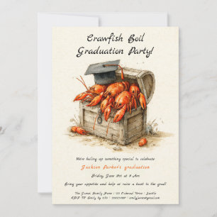 Crawfish Boil Graduation Party   Southern Style  Invitation