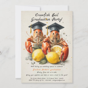 Crawfish Boil Graduation Party   Southern Style  Invitation