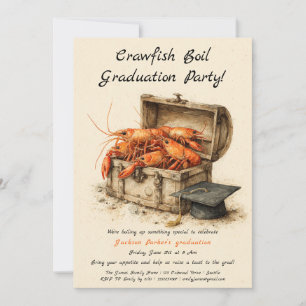 Crawfish Boil Graduation Party   Southern Style  Invitation