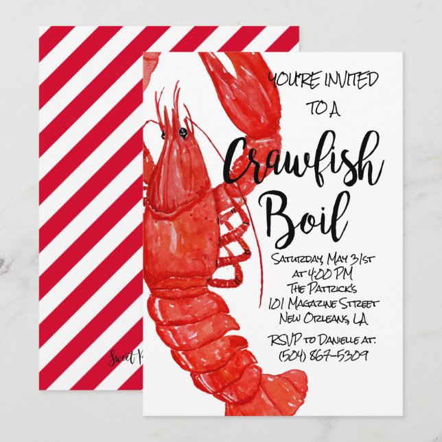 Crawfish Boil Invitation (Front/Back)