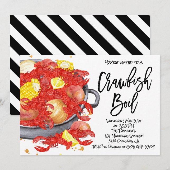 Crawfish Boil Invitation (Front/Back)
