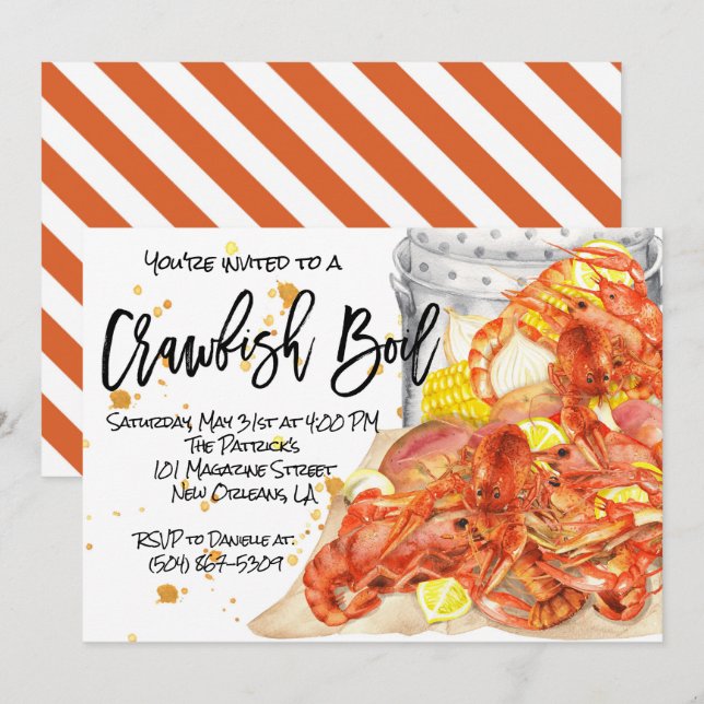 Crawfish Boil Invitation (Front/Back)
