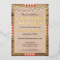 Crawfish Boil Lobster Graduation Party Rustic