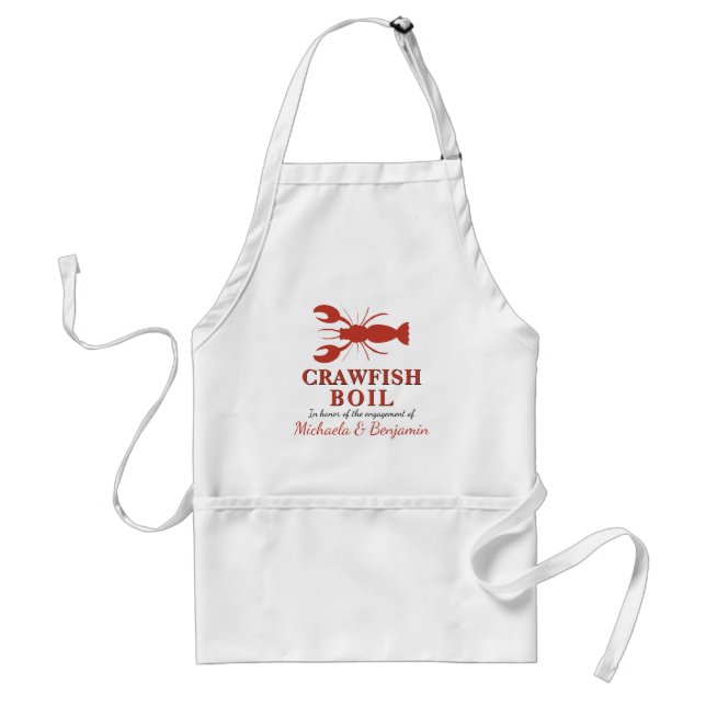 Crawfish Boil Lobster Seafood Party Engagement Standard Apron (Front)