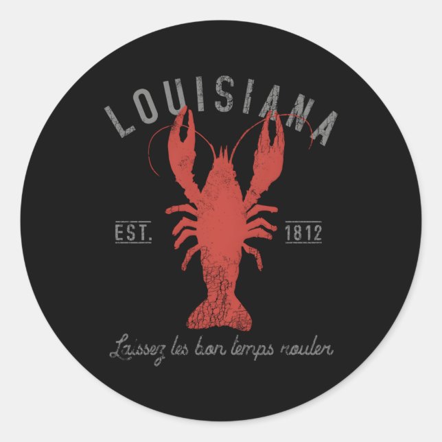 Crawfish Boil Louisiana Laissez Les Bon Temps Roul Classic Round Sticker (Front)