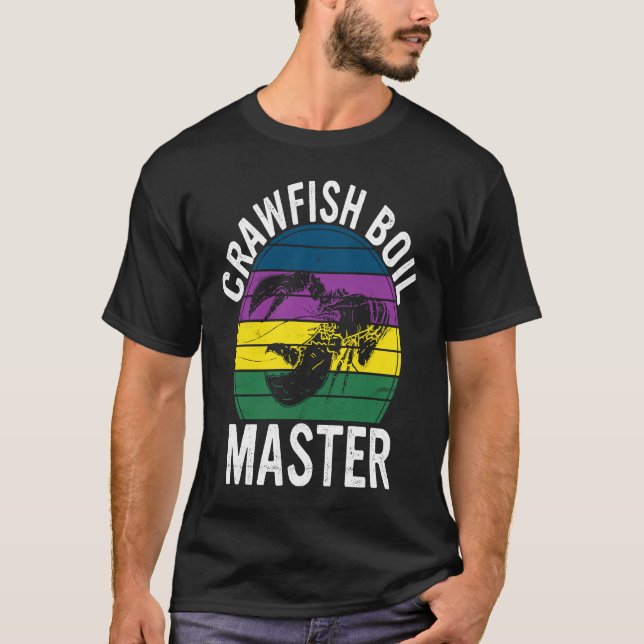 Crawfish Boil Master  Mardi Gras Masquerade Crab C T-Shirt (Front)