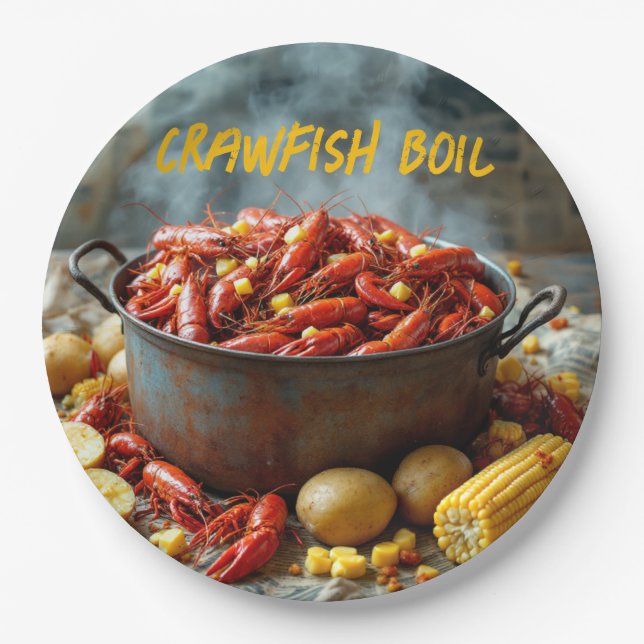 Crawfish Boil Paper Plates (Front)