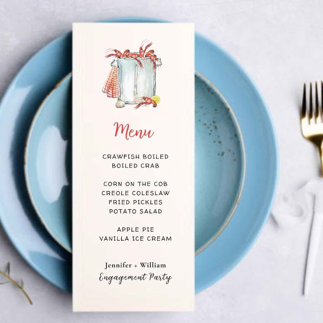 Crawfish Boil Party Menu Card (Creator Uploaded)