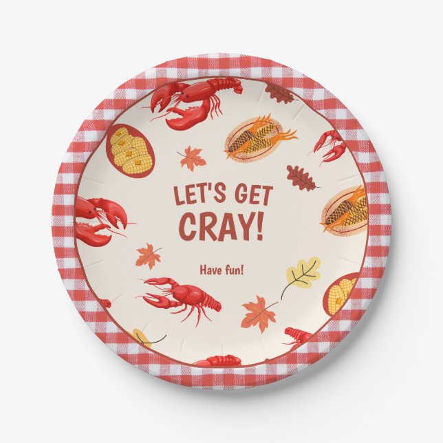 Crawfish Boil Party Picnic Celebration Paper Plate (Front)