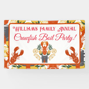 Crawfish Boil Party–Summer Seafood Cookout Banner