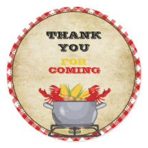 Crawfish Boil Pot Red Chequered Gingham