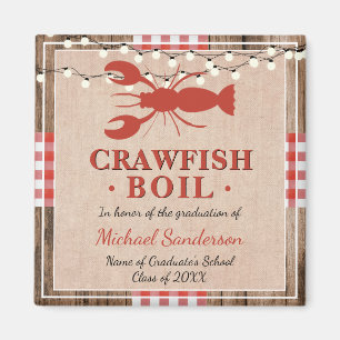 Crawfish Boil School Graduation Party Magnet