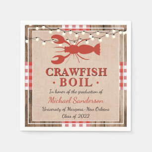 Crawfish Boil School Graduation Party Napkin