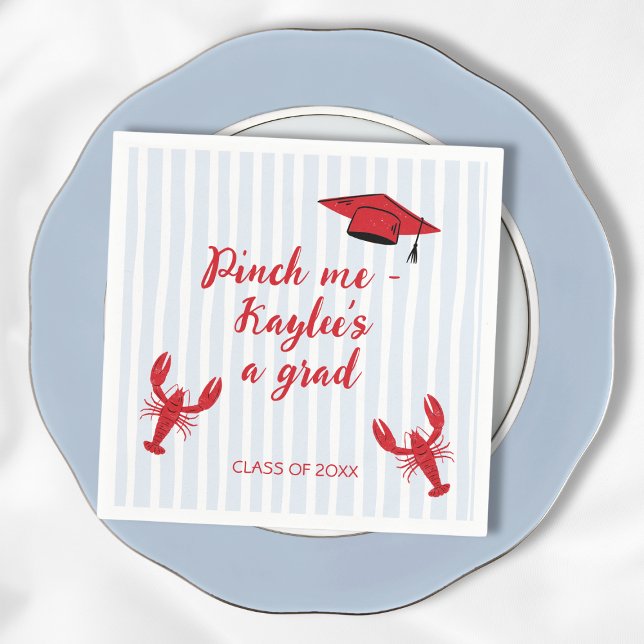 Crawfish Boil Scribble Class Of 2025 Graduation Napkin (Crawfish Boil Scribble Class Of 2025 Graduation Napkins)