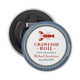 Crawfish Boil Seafood Blue Graduation Party Favour Bottle Opener