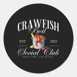Crawfish Boil Social Club Cajun Seafood Festival S Classic Round Sticker