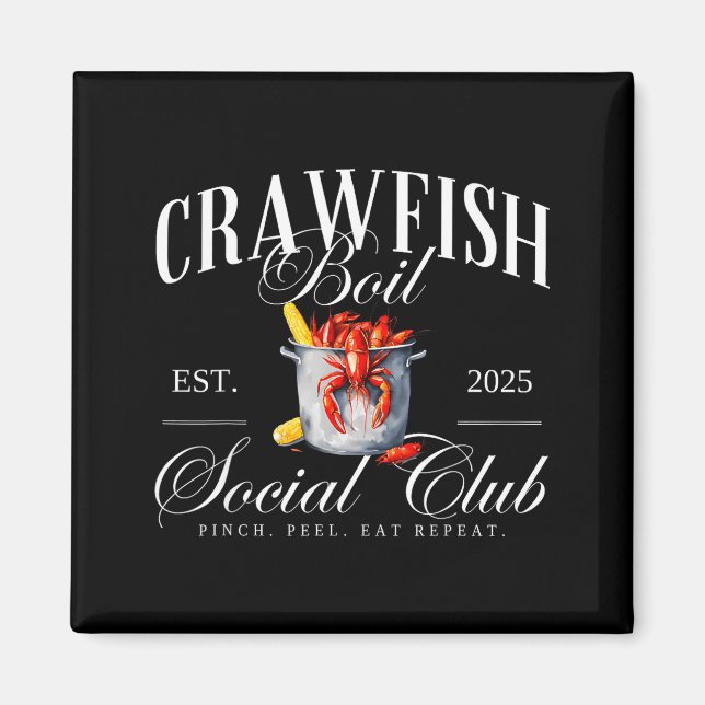 Crawfish Boil Social Club Cajun Seafood Festival S Magnet (Front)