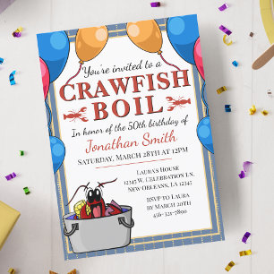 Crawfish Boil Special Event Birthday Invitation