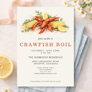 Crawfish Boil Summer Party Invitation