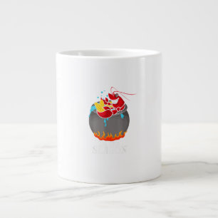 Crawfish Boil Tis The Season Crawdaddy Crayfish Fu Large Coffee Mug