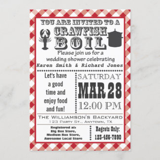 Crawfish Boil Wedding Shower Party Invitation 2