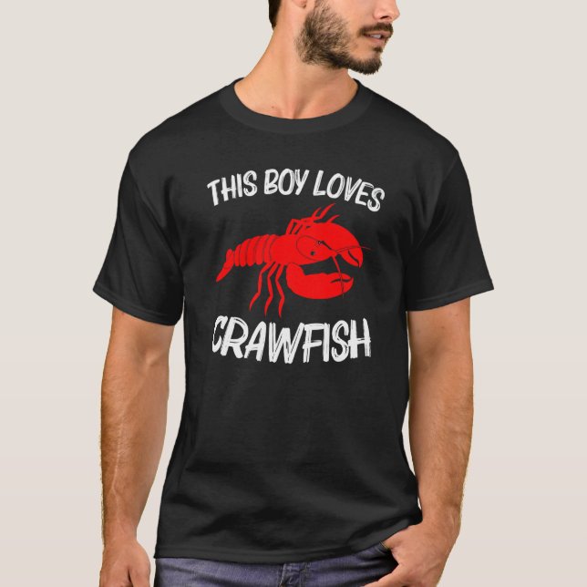 Crawfish Boys Kids Crayfish  Crawfish Eating T-Shirt (Front)