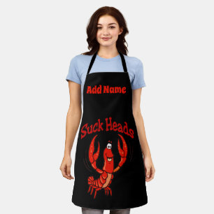 Crawfish Cartoon Design add text, Apron